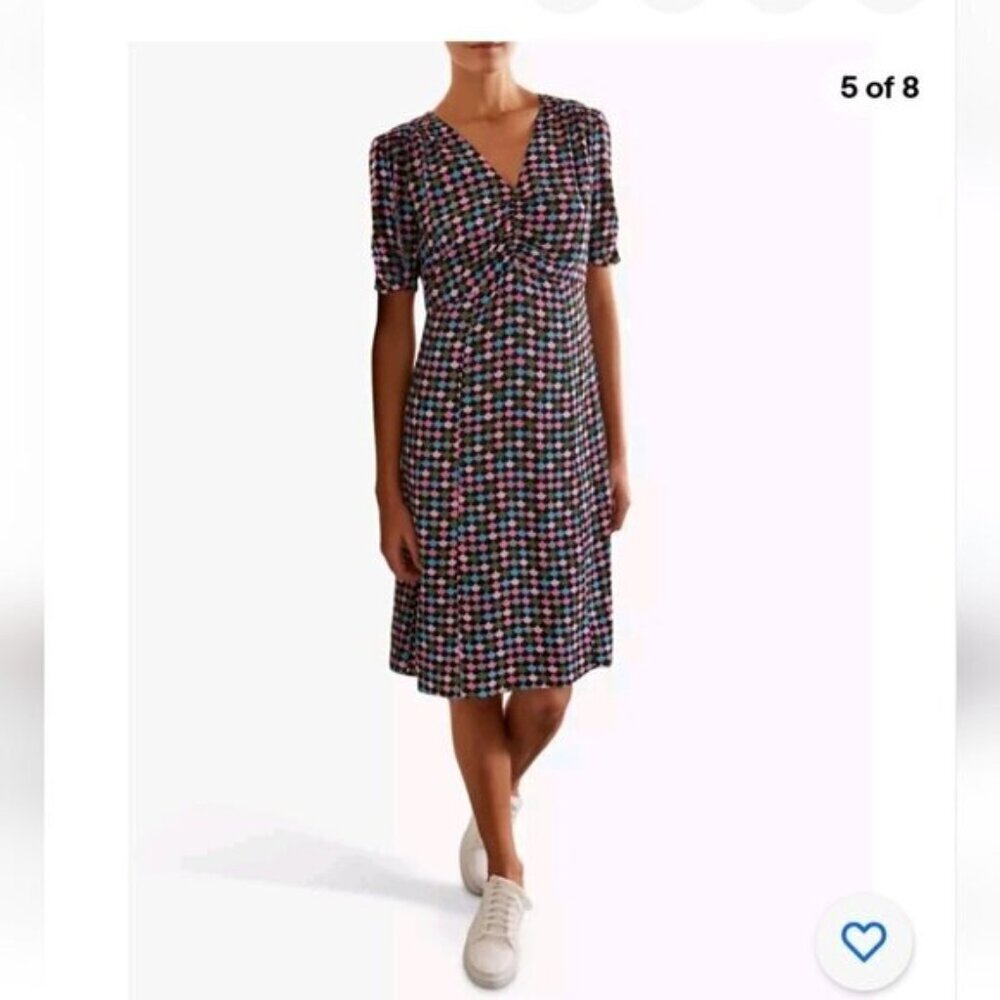 BODEN | Jemima Puff Sleeve Dress French Navy W0621 sz 6L